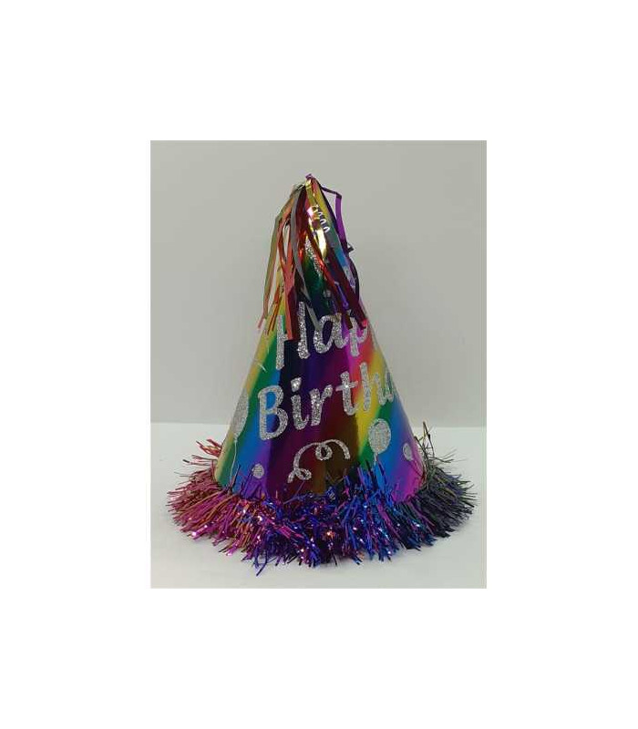 Coif cu sclipici si beteala Happy Birthday