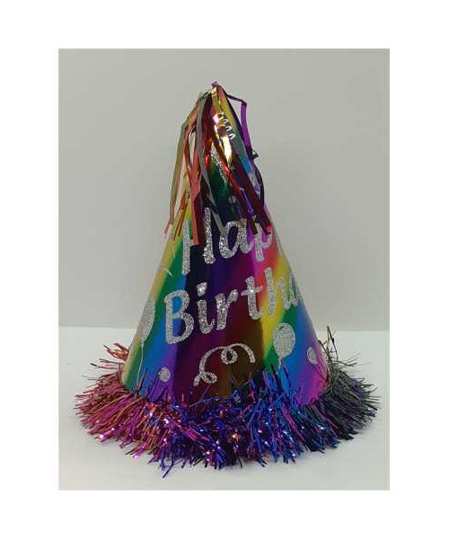 Coif cu sclipici si beteala Happy Birthday