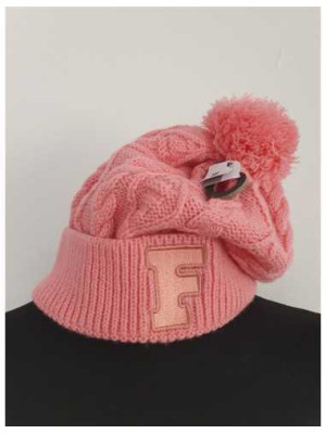 Caciulita pentru fetite tricotata cu ciucure Sinsay