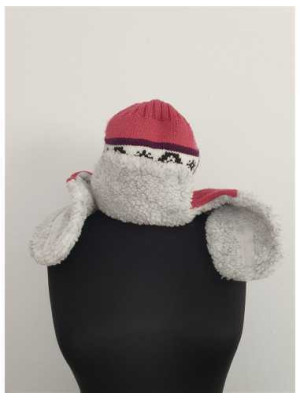 Caciula tricotata cu urechi pentru copii AGAT