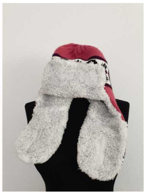 Caciula tricotata cu urechi pentru copii AGAT 2