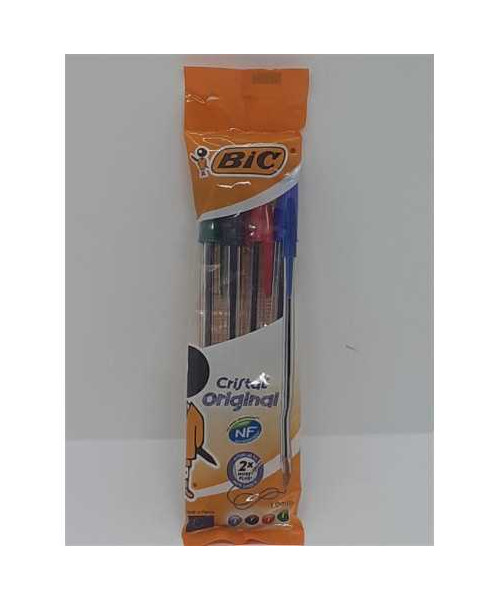 Set 4 bucati pix BIC Cristal Medium asortate