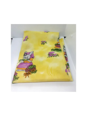 Cearsaf pentru pat copii model iepurasi