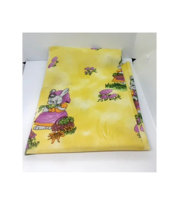 Cearsaf pentru pat copii model iepurasi