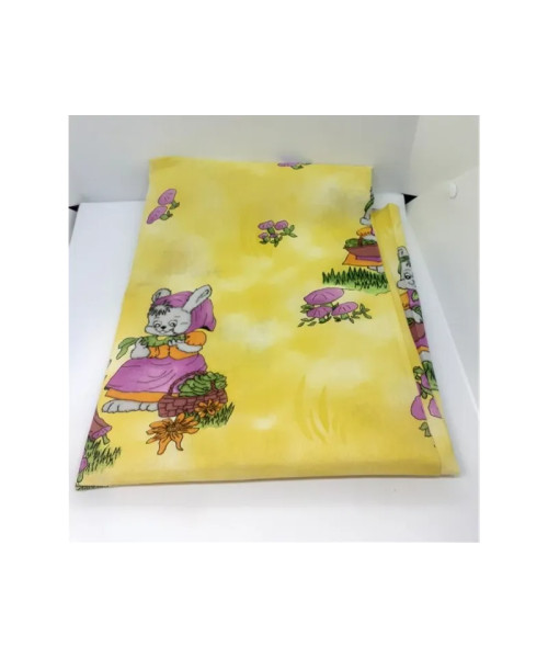 Cearsaf pentru pat copii model iepurasi