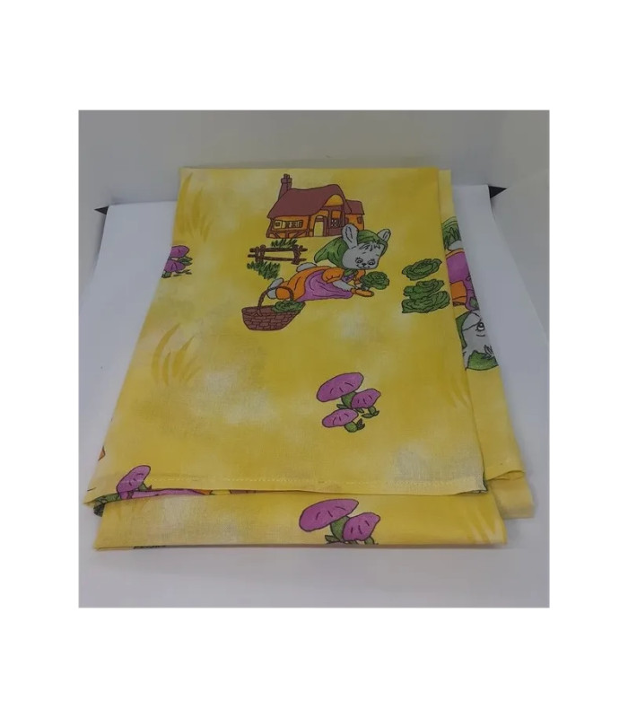 Cearsaf pentru pat copii model iepurasi