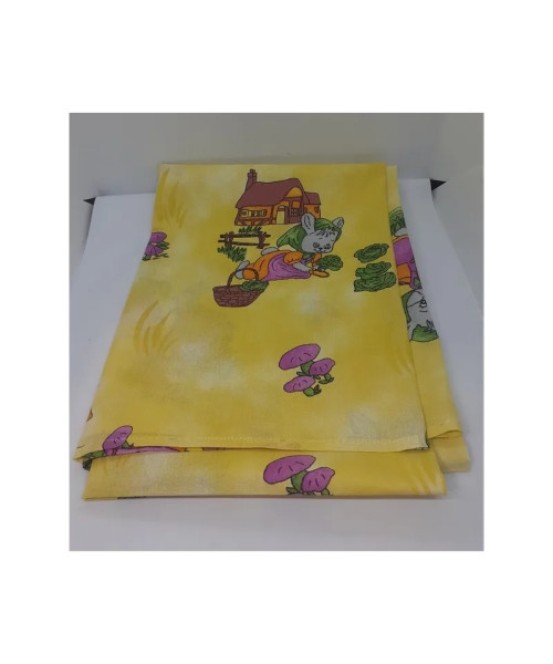 Cearsaf pentru pat copii model iepurasi