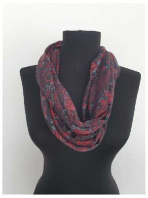 Esarfa circulara dama cu print floral multicolor pentru primavara 2