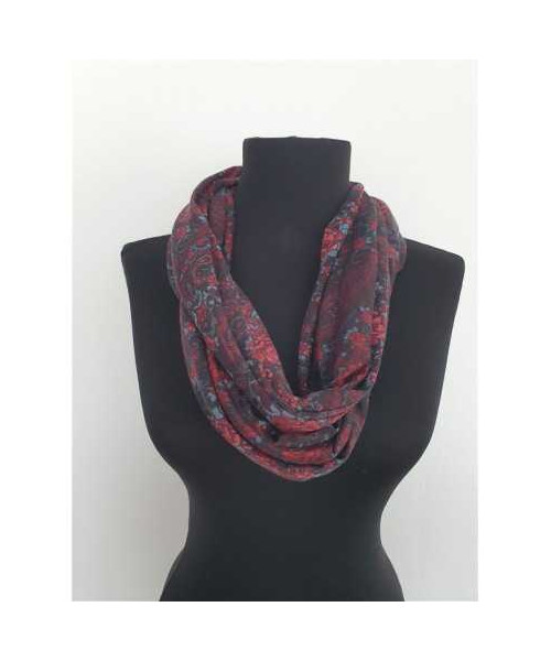 Esarfa circulara dama cu print floral multicolor pentru primavara