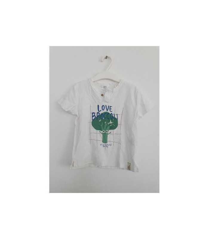 Tricou pentru copii print broccoli Zara