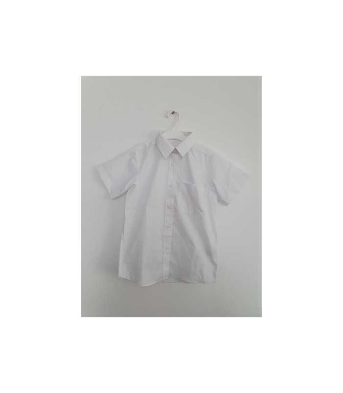 Camasa alba cu maneca scurta pentru copii