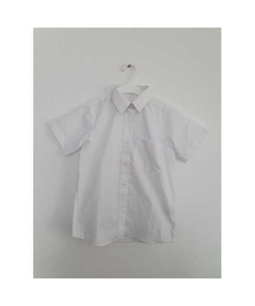 Camasa alba cu maneca scurta pentru copii