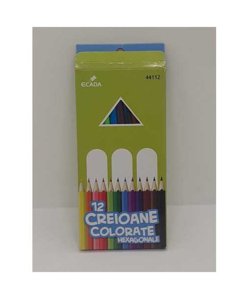 Set 12 creioane colorate Ecada