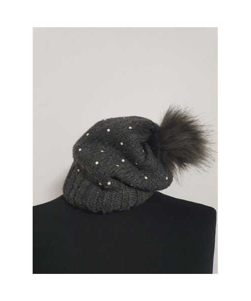 Caciula tricotata cu mot pufos Zara