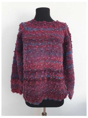 Pulover de iarna tricotat model multicolor