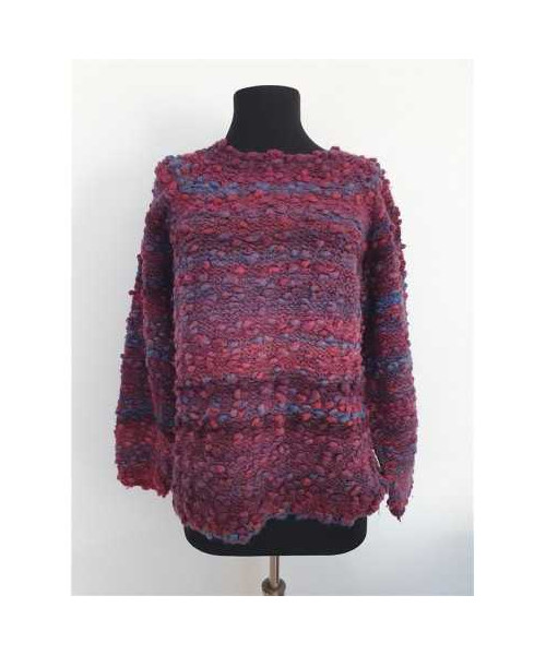 Pulover de iarna tricotat model multicolor