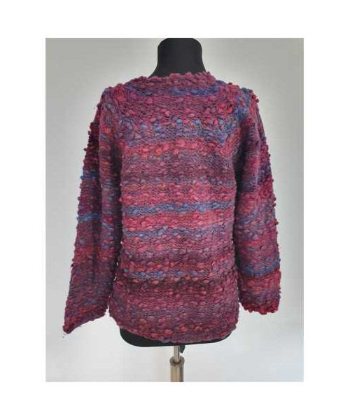 Pulover de iarna tricotat model multicolor