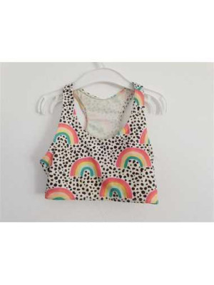 Bustiera pentru plaja cu imprimeu curcubeu F&F