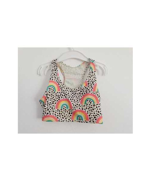 Bustiera pentru plaja cu imprimeu curcubeu F&F