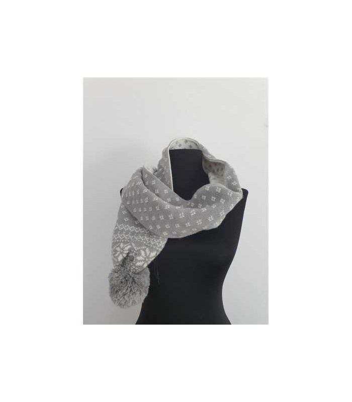 Fular tricotat pentru fetite cu fir metalizat