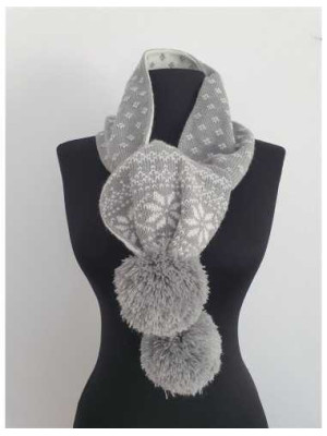 Fular tricotat pentru fetite cu fir metalizat 2