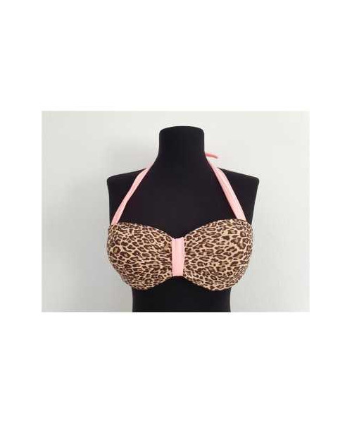 Sutien dama de baie cu print leopard COOCLO