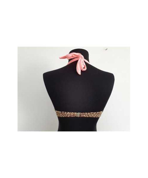 Sutien dama de baie cu print leopard COOCLO