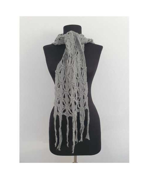 Fular dama tricotat subtire cu franjuri