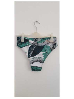 Slip dama de baie model cu imprimeu frunze 2