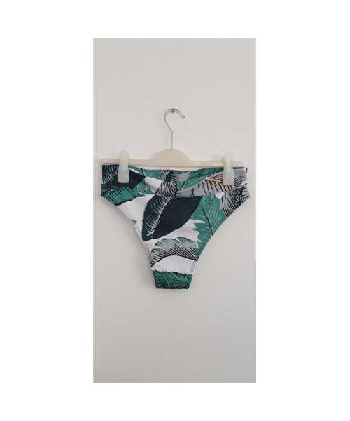 Slip dama de baie model cu imprimeu frunze