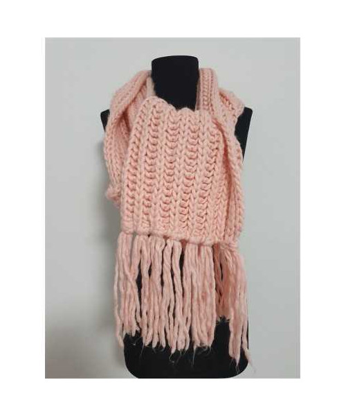 Fular calduros de dama cu franjuri model crosetat