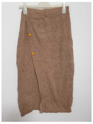 Fusta dama tricotata culoare bej