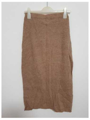 Fusta dama tricotata culoare bej 2