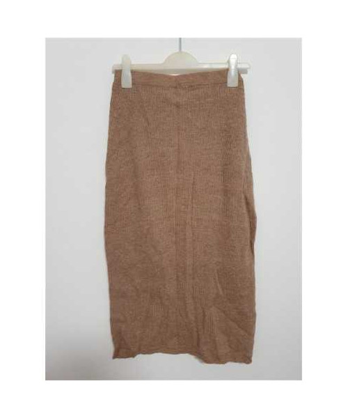 Fusta dama tricotata culoare bej