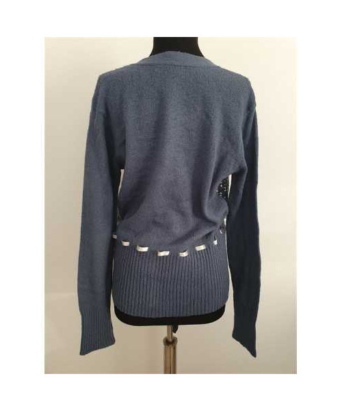 Pulover dama cu cordon in talie model perforat Defacto