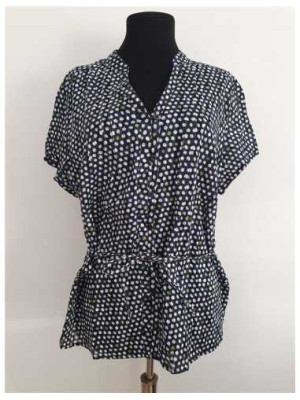 Camasa dama cu cordon in talie si imprimeu colorat MAINE