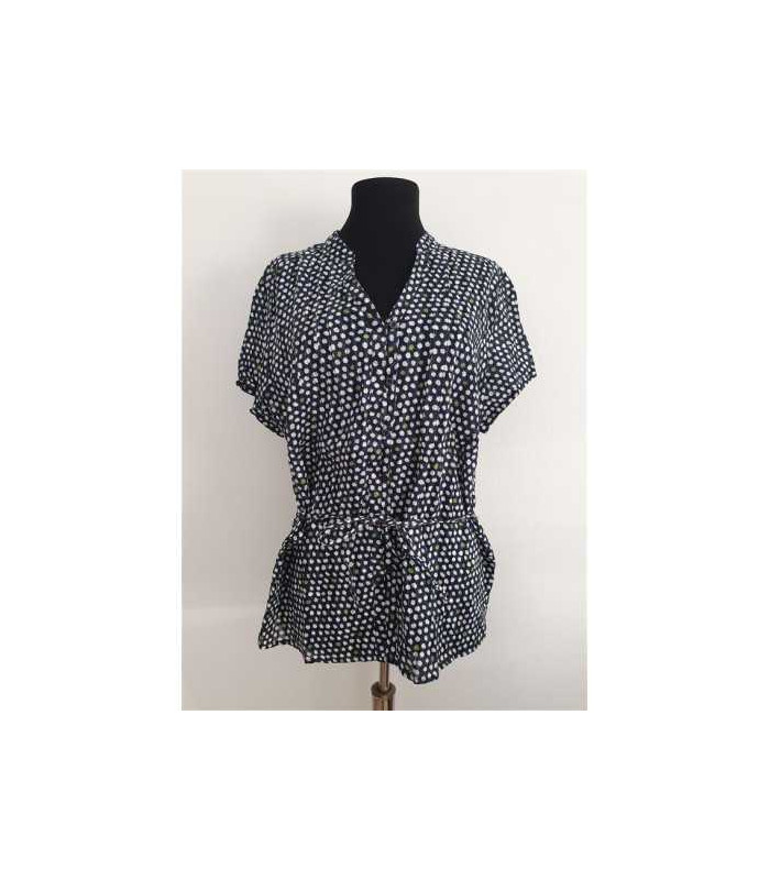 Camasa dama cu cordon in talie si imprimeu colorat MAINE