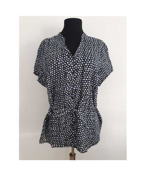 Camasa dama cu cordon in talie si imprimeu colorat MAINE