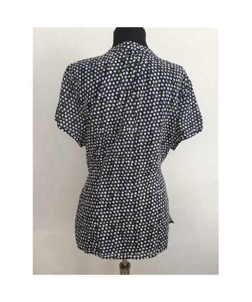 Camasa dama cu cordon in talie si imprimeu colorat MAINE