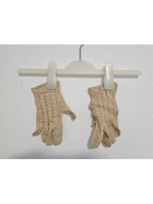 Manusi dama crosetate cu gaurele culoare crem