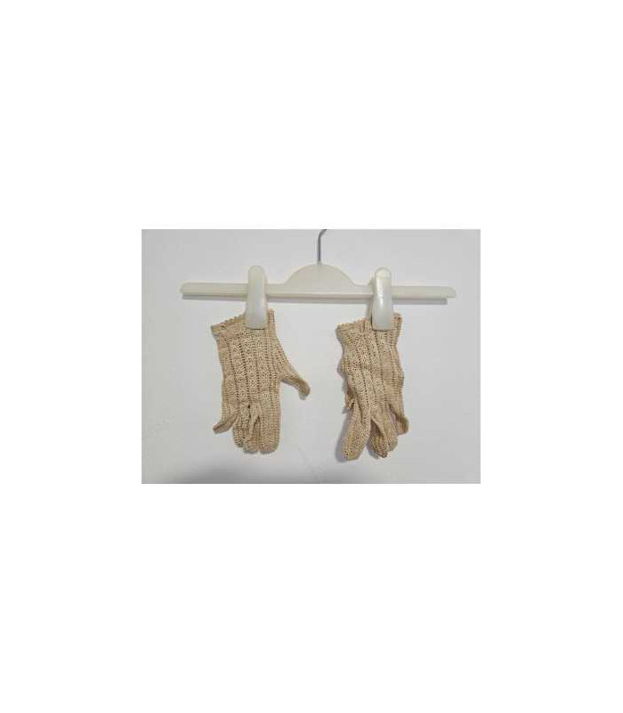 Manusi dama crosetate cu gaurele culoare crem