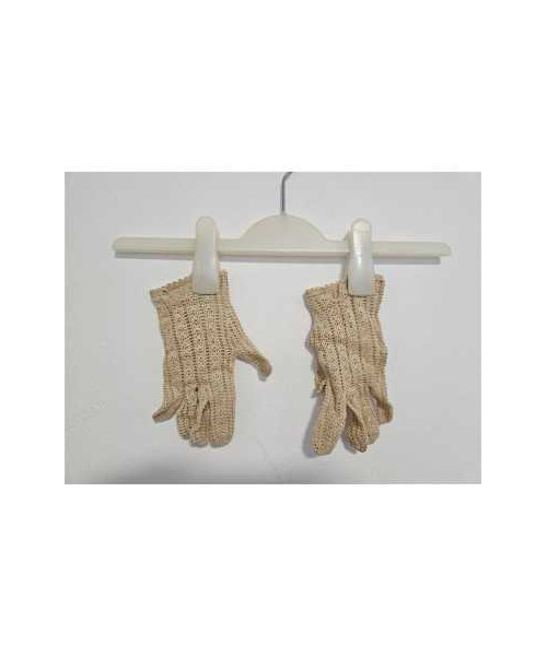 Manusi dama crosetate cu gaurele culoare crem