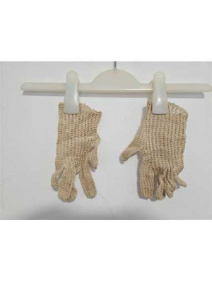 Manusi dama crosetate cu gaurele culoare crem 2