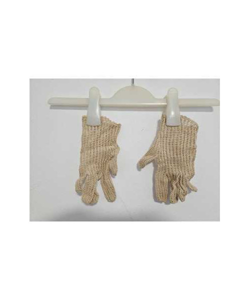 Manusi dama crosetate cu gaurele culoare crem