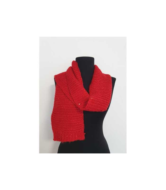 Fular tricotat pentru copii model cu paiete