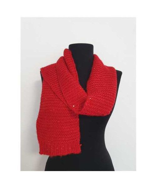 Fular tricotat pentru copii model cu paiete