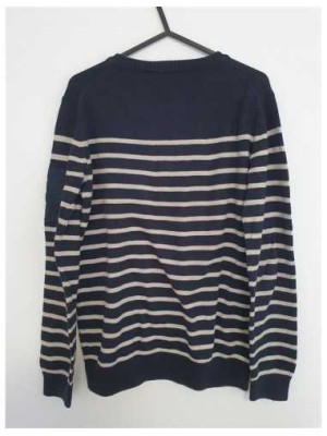 Pulover tricotat cu dungi albe H&M 2