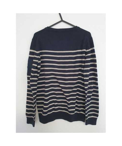 Pulover tricotat cu dungi albe H&M