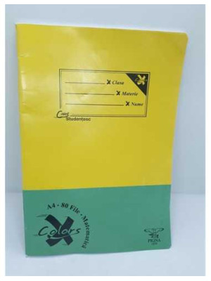 Caiet studentesc A4 80 file matematica Pigna coperta galben verde
