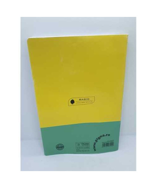 Caiet studentesc A4 80 file matematica Pigna coperta galben verde